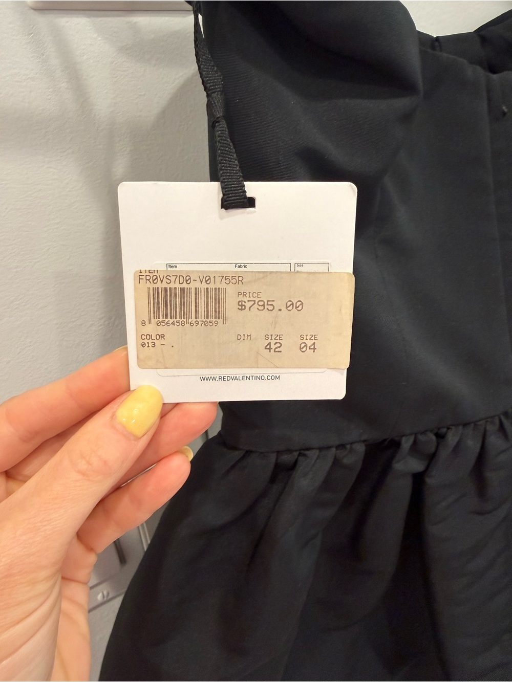 RED Valentino Black Strapless Bow-Front Party Dress - Picture 4 of 4